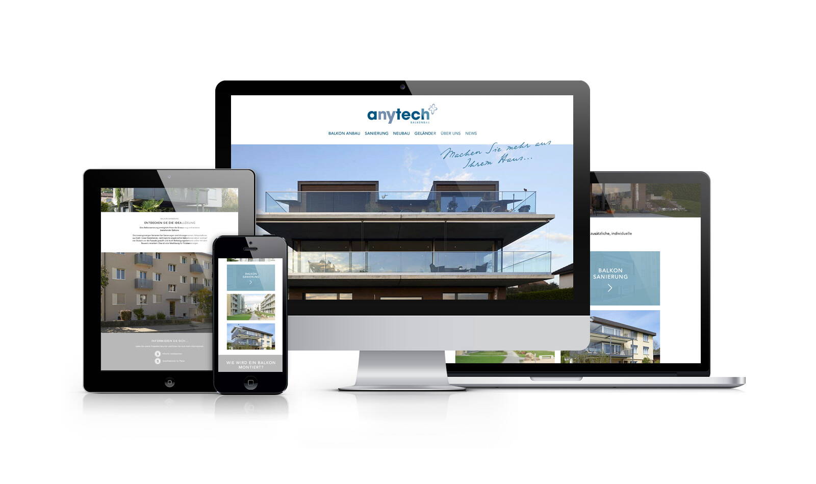 Anytech Balkonbau Webseite, Für schöne Aussichten